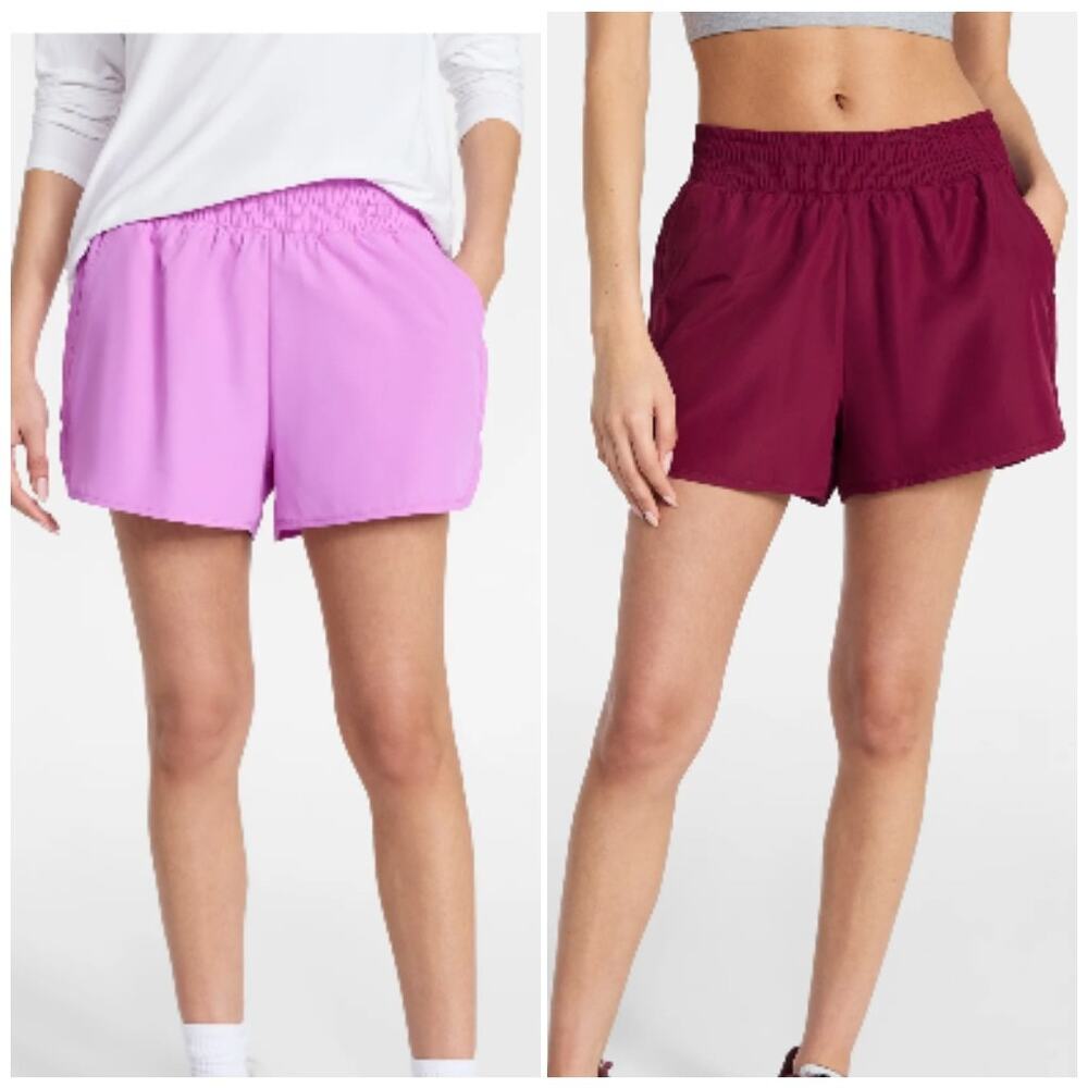 Athletic Works Women's Exercise Core Running Pink Burgundy Shorts Plus Size: 2X